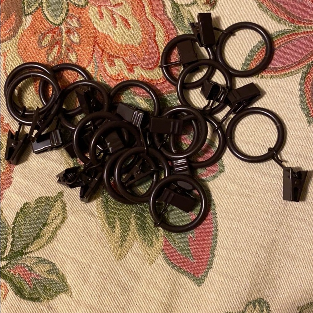 Curtain loops set of 18 bronze/umber